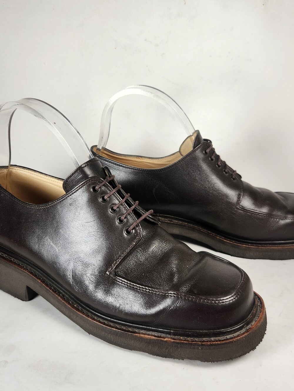 PARABOOT Men's Mirage Shoe Size 7 UK 6 Black Calf Leather Made France Lace Up